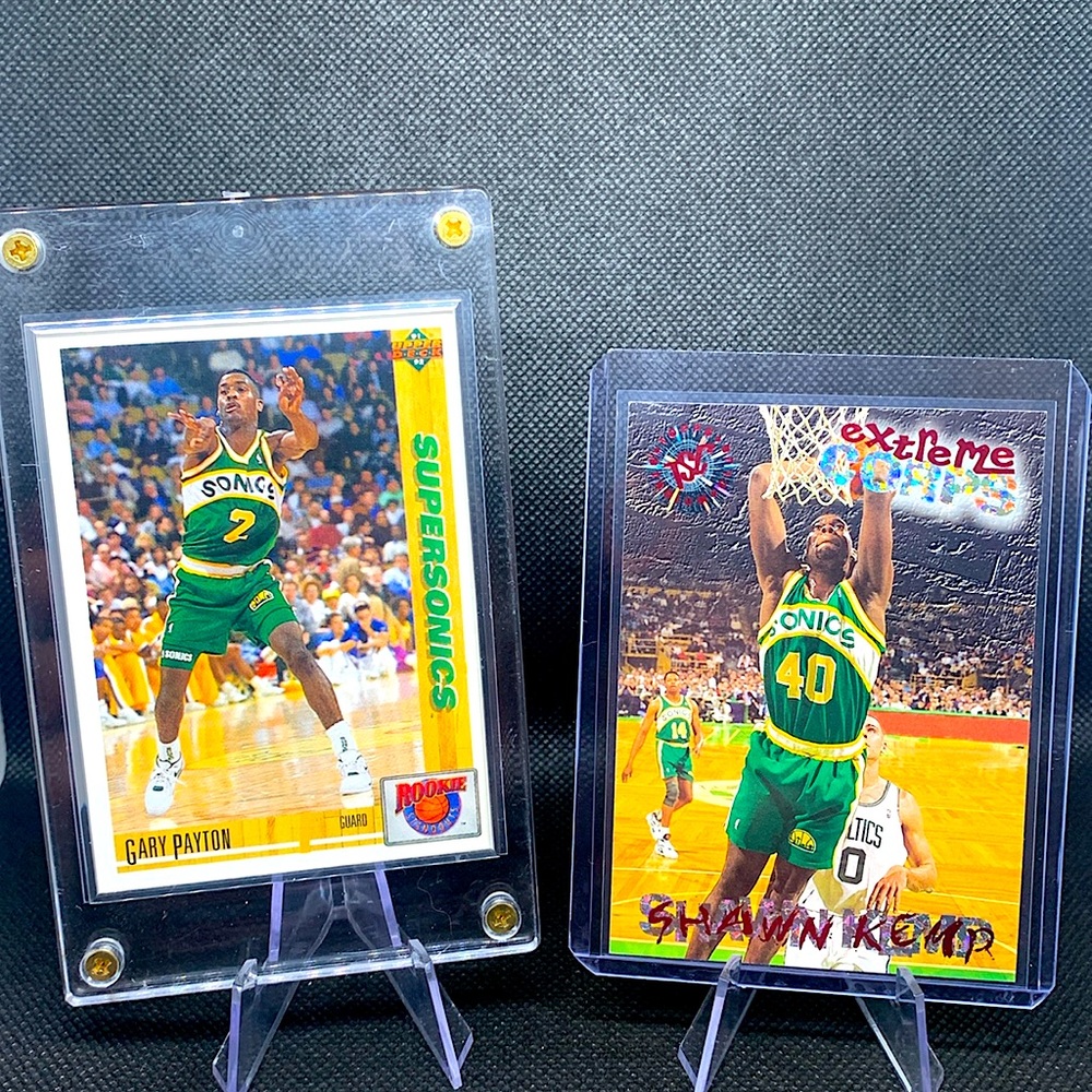 Gary Payton Rookie Card & Shawn Kemp Seattle SuperSonics Celtics Lakers Legends